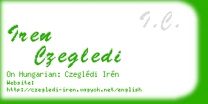iren czegledi business card